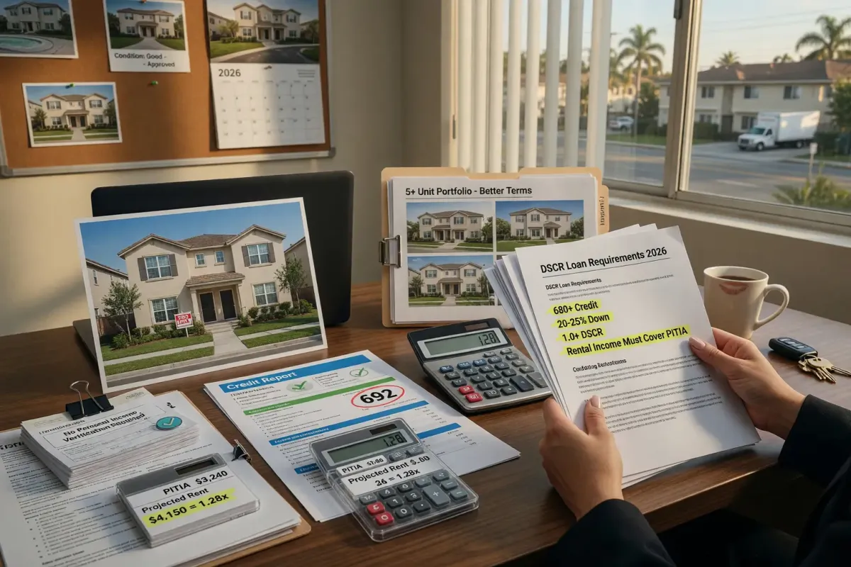 DSCR Loan Requirements 2026: Credit, Down Payment, Ratios