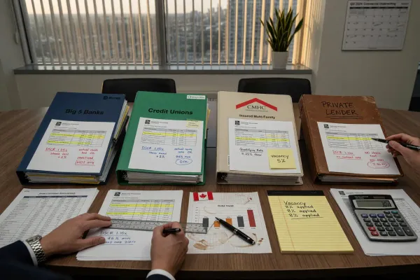 DSCR Requirements by Lender Type in Canada: Banks, Credit Unions, CMHC & Private