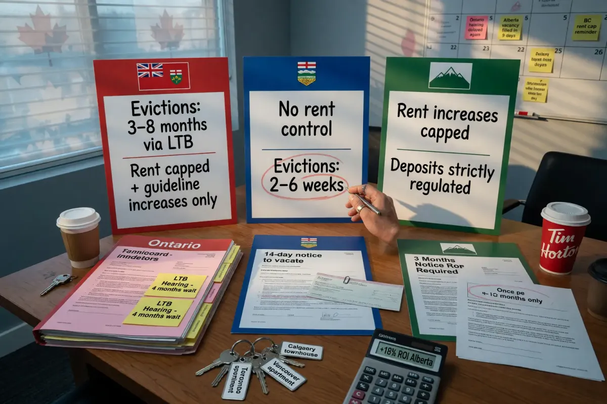 Lois propriétaires-locataires : Ontario vs Alberta vs C.-B.