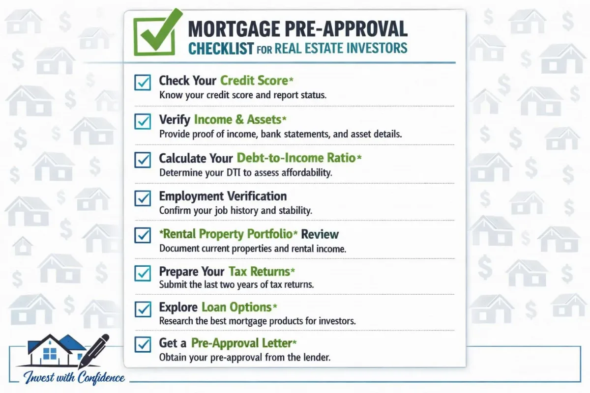 Mortgage Pre-Approval Checklist for Investors (2026)