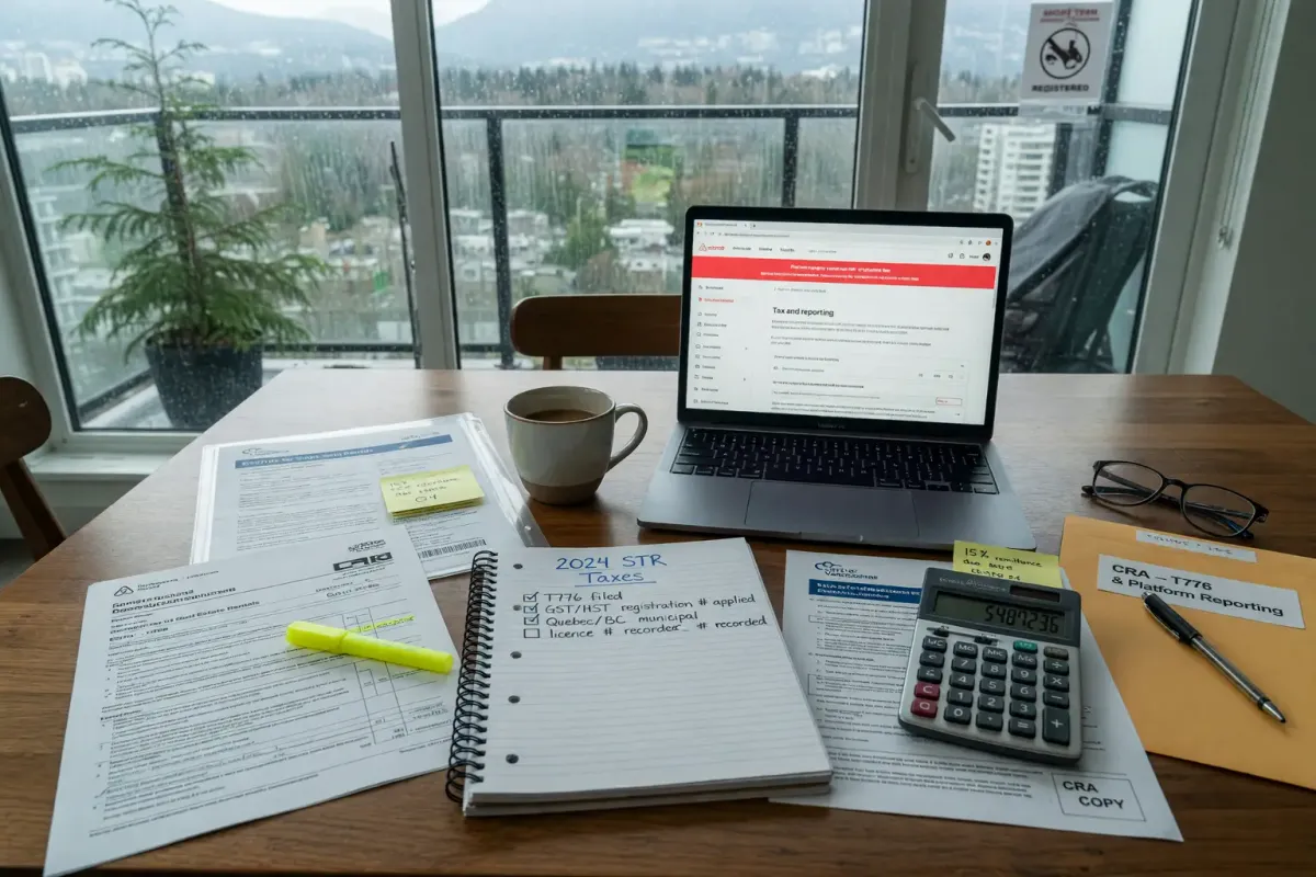 Short-Term Rental Tax Reporting in Canada: T776, GST/HST, and Platform Rules
